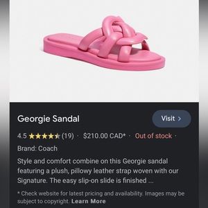 Georgie Sandal Coach pink